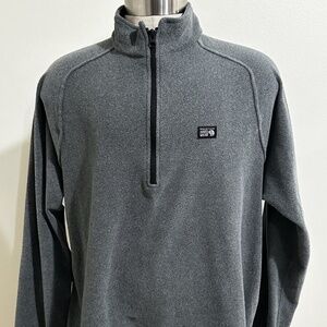 Mountain Hardwear Microchill Mens XXL Gray 1/4 Zip Fleece Pullover